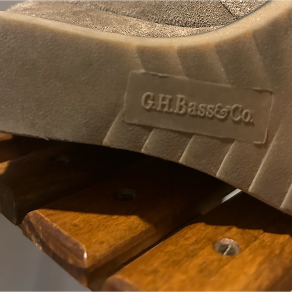 G.H. bass & co leather and suede wedge heeled bootie - Picture 4 of 9